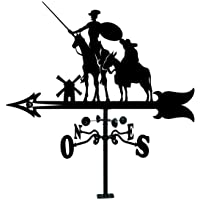 Los mejores  - Arthifor Veleta de Tejado con Silueta de Don Quijote y Sancho- Negro Satinado- 900 mm Ancho x 1025 Alto mm